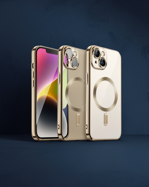 Apple İphone 15 Kılıf Kross Magneticsafe Kapak - Gold