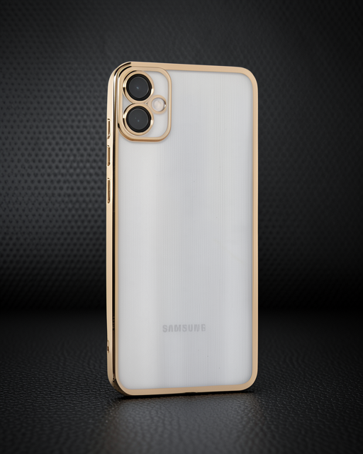 Samsung Galaxy A05 Kılıf Razer Lensli Silikon - Gold