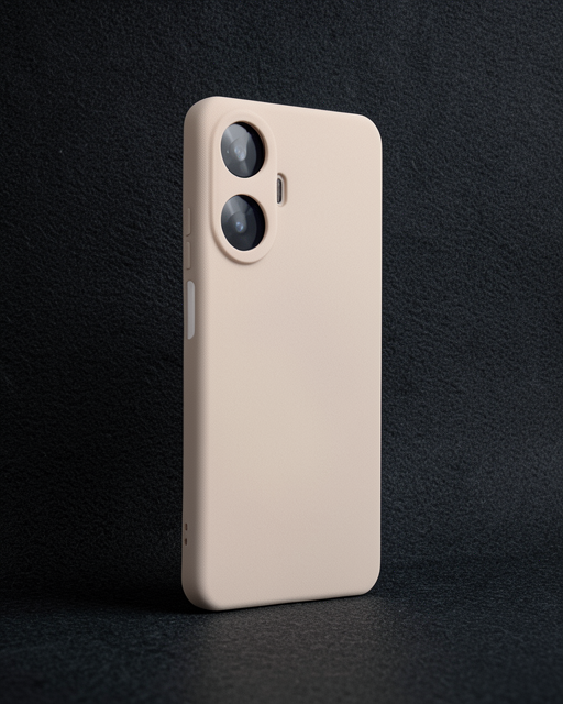 Realme C55 Kılıf Nano İçi Kadife Silikon - Pudra