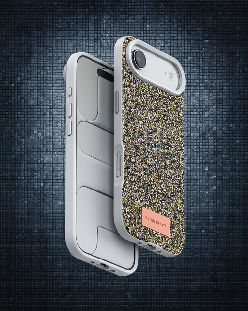 Onegif Apple İphone 17 Air Bright Simli Kapak - Çöl Titanyum