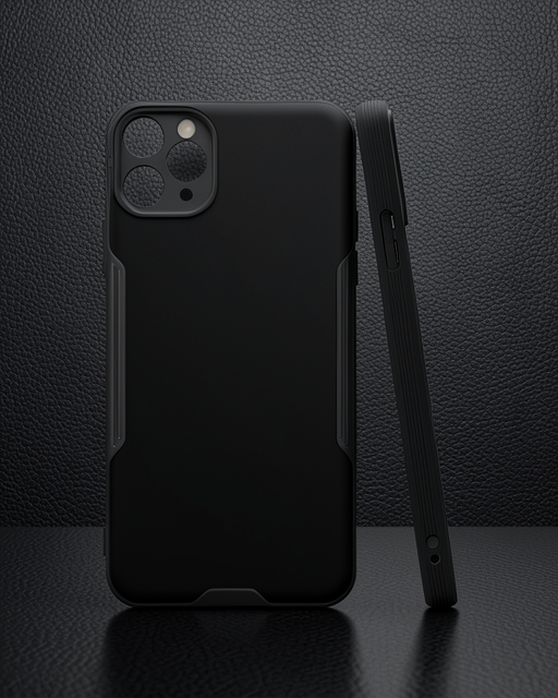 Apple İphone 11 Pro Max Kılıf Platin Silikon - Siyah