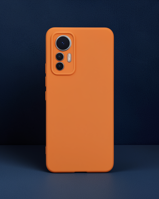 Xiaomi Mi 12 Lite Kılıf Nano İçi Kadife Silikon - Turuncu