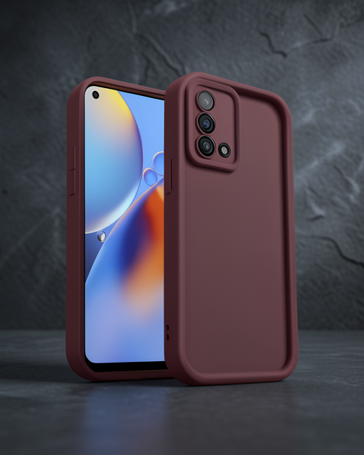 Oppo A74 4g Kılıf Viera Silikon - Bordo
