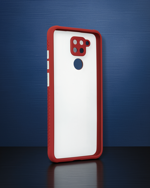 Xiaomi Redmi Note 9 Kılıf Miami Şeffaf Silikon - Fuşya