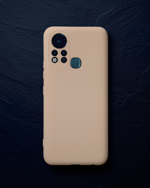 İnfinix Hot 11s Kılıf Nano İçi Kadife Silikon - Pudra