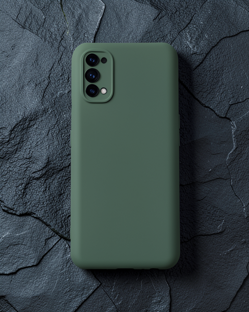 Realme 7 Pro Kılıf Nano İçi Kadife Silikon - Koyu Yeşil