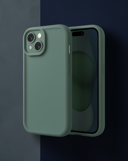 Apple İphone 14 Kılıf Viera Silikon - Koyu Yeşil