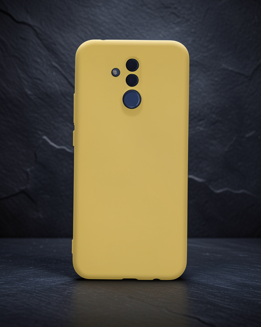 Huawei Mate 20 Lite Kılıf Nano İçi Kadife Silikon - Sarı