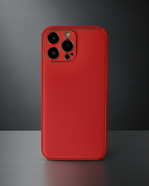 Apple İphone 13 Pro Kılıf Coco Deri Silikon Kapak - Kırmızı