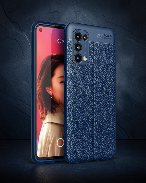 Oppo Reno 5 Kılıf Auto Focus Kapak - Lacivert