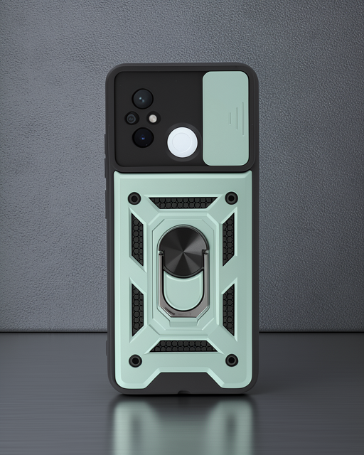 Xiaomi Redmi 12c Kılıf Pars Lens Yüzüklü Silikon - Yeşil