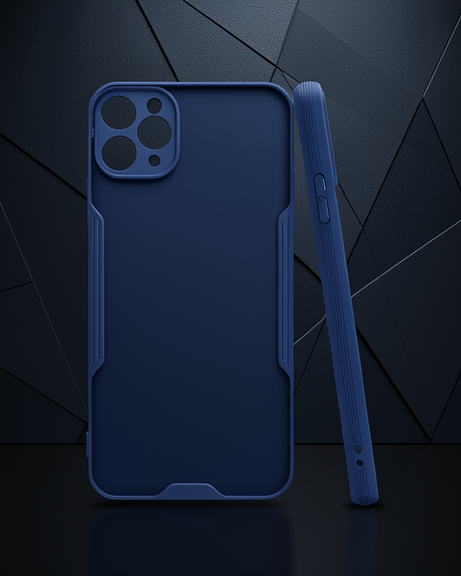 Apple İphone 11 Pro Max Kılıf Platin Silikon - Lacivert