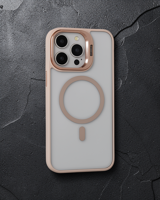 Joko Apple İphone 15 Pro Max Kılıf Roblox Lens Magsafe Standlı Kapak - Pudra