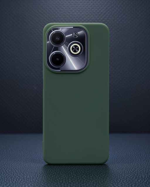 İnfinix Hot 40i Kılıf First Silikon - Koyu Yeşil