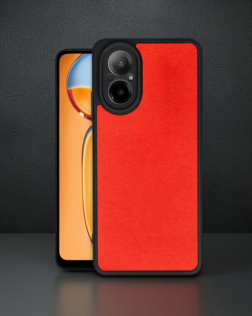 Realme 12 Lite Kılıf Aras Deri Kapak - Kırmızı