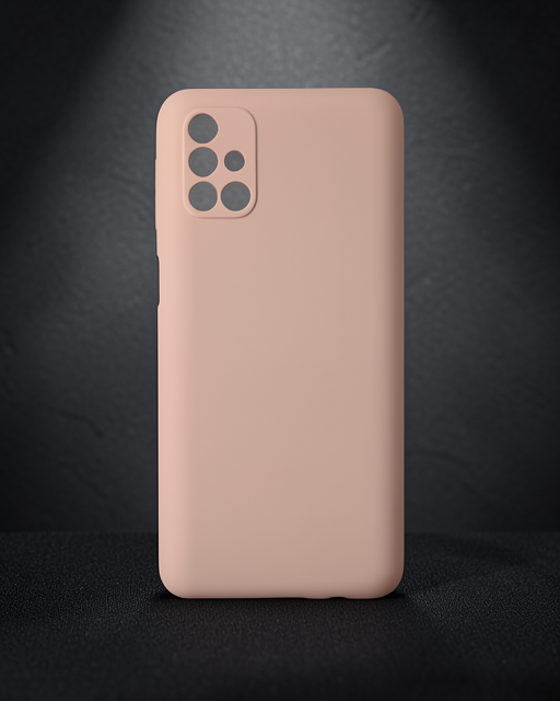 Samsung Galaxy M31s Kılıf Nano İçi Kadife Silikon - Pudra