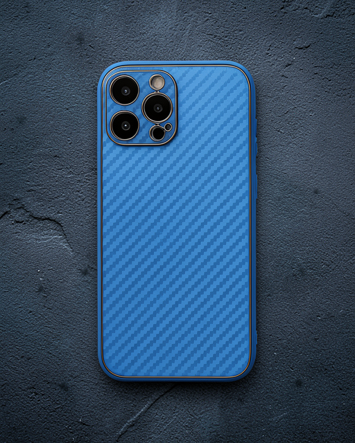 Apple İphone 13 Pro Max Kılıf Coco Karbon Silikon - Mavi