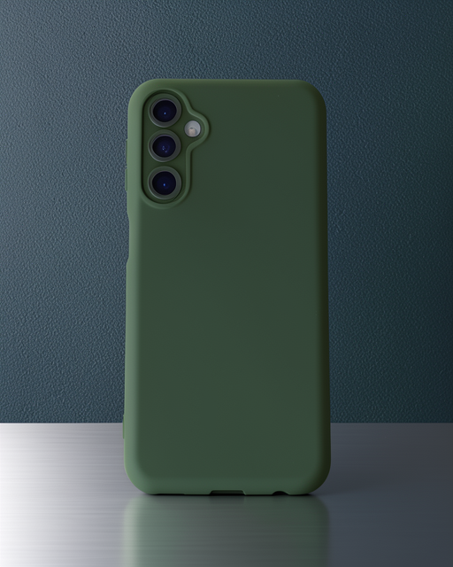 Samsung Galaxy M34 5g Kılıf Nano İçi Kadife Silikon - Koyu Yeşil