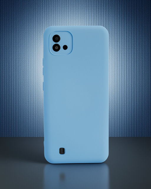 Realme C11 2021 Kılıf Nano İçi Kadife Silikon - Mavi
