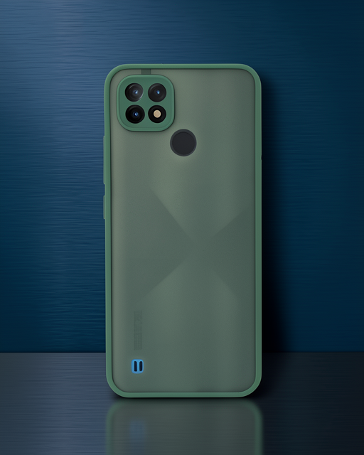 Realme C21 Kılıf Montreal Silikon Kapak - Yeşil