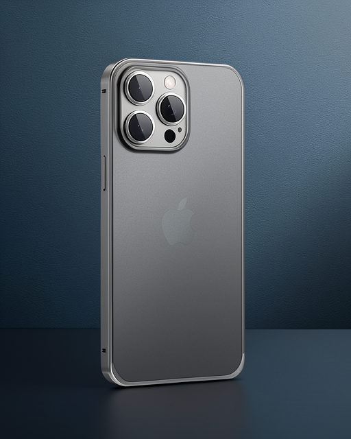 Joko Apple İphone 15 Pro Metal Bumper Mat Kapak - Gri