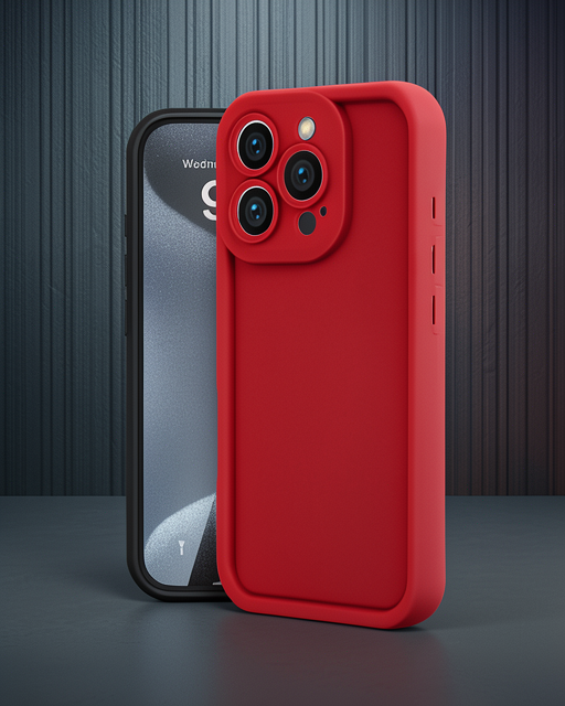 Apple İphone 16 Pro Kılıf Viera Silikon - Kırmızı