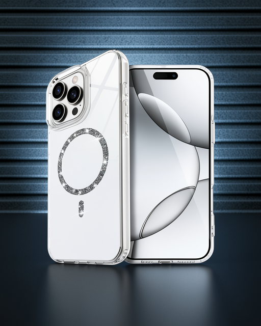 Apple İphone 14 Pro Max Live Diamond Magsafe Kapak - Şeffaf
