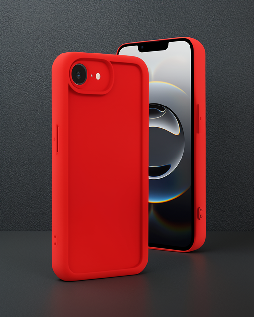 Apple İphone 16e Kılıf Viera Silikon - Kırmızı