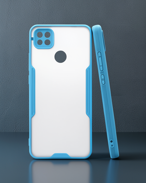 Xiaomi Redmi 9c Kılıf Platin Silikon - Mavi