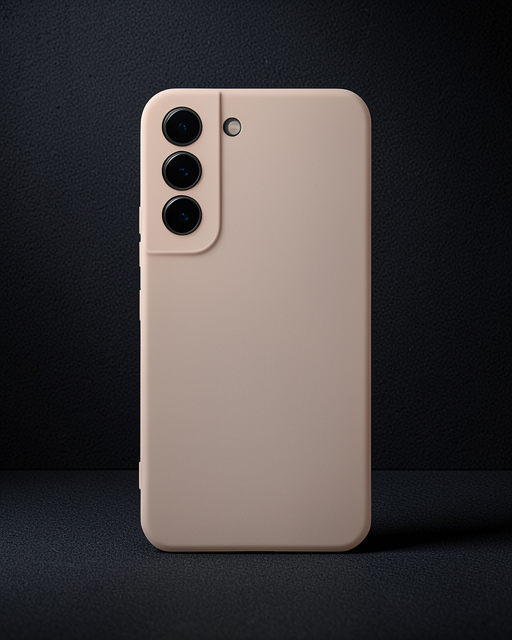 Samsung Galaxy S22 Plus Kılıf Nano İçi Kadife Silikon - Pudra