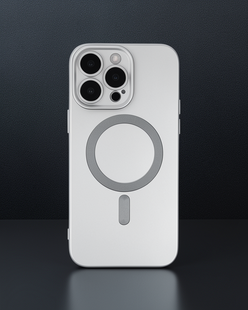 Apple İphone 14 Pro Kılıf Moshi Lens Magneticsafe Silikon - Gümüş