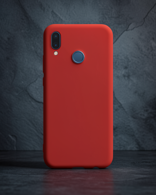 Huawei P20 Lite Kılıf Nano İçi Kadife Silikon - Kırmızı