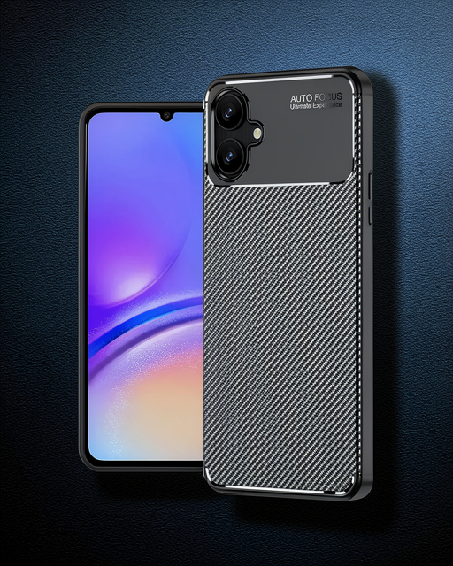 Samsung Galaxy A06 Kılıf Auto Focus Karbon Kapak - Siyah