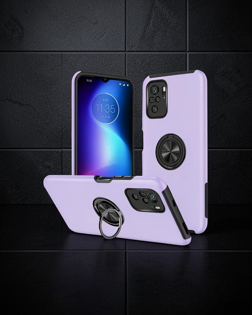 Xiaomi Poco F3 Kılıf Elit Yüzüklü Kapak - Mor