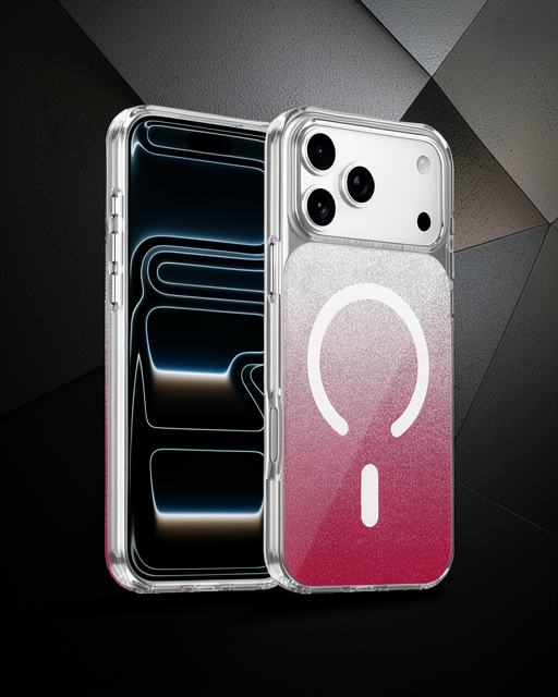 Onegif Apple İphone 17 Pro Max Sora Simli Magsafe Kapak - Kırmızı