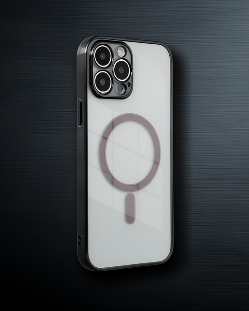 Apple İphone 13 Pro Max Kılıf Magneticsafe Lazer Silikon - Siyah