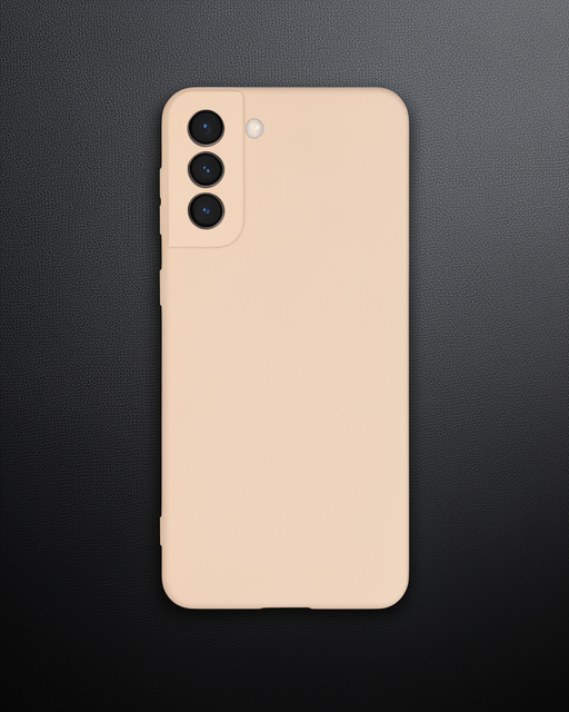 Samsung Galaxy S21 Kılıf Nano İçi Kadife Silikon - Pudra