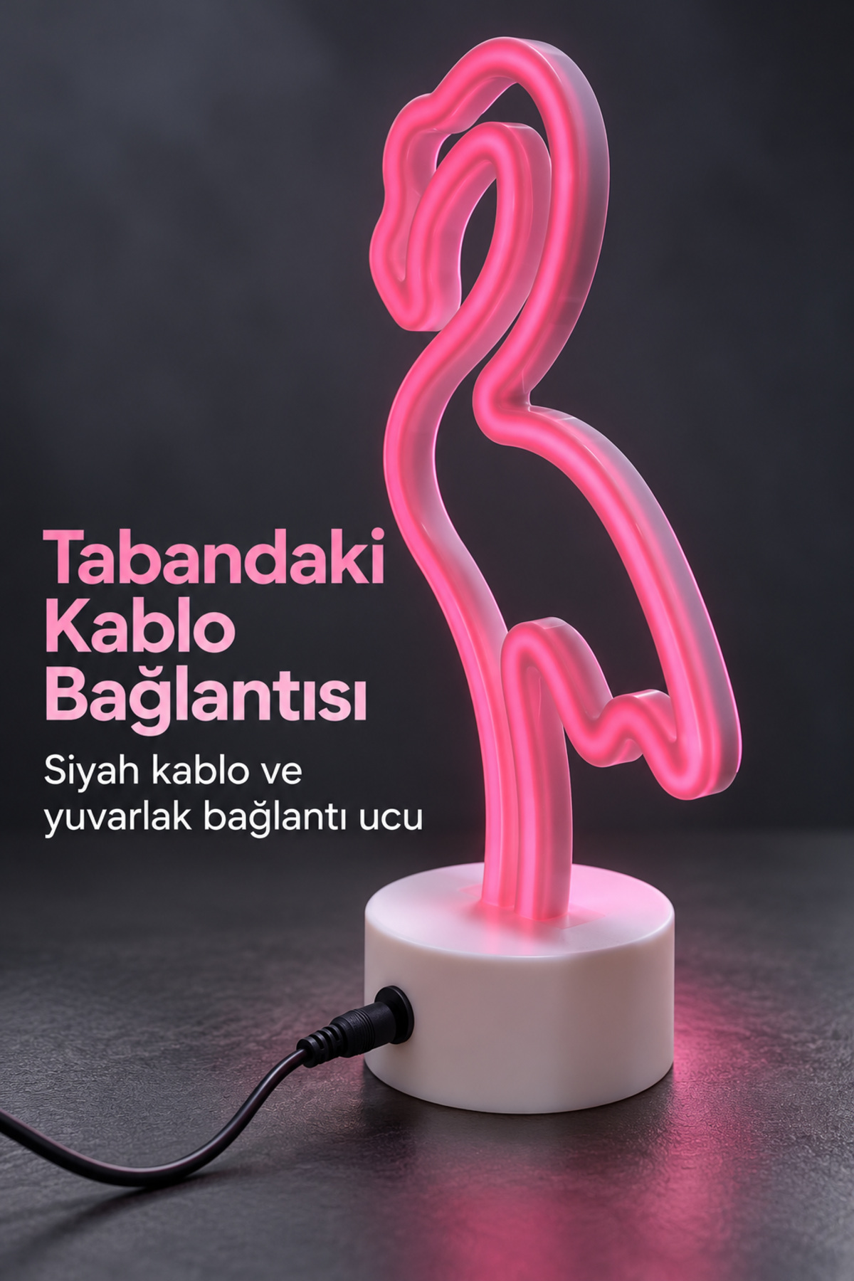 Flamingo LED Lamba Pembe Işıklı USB ve Pilli