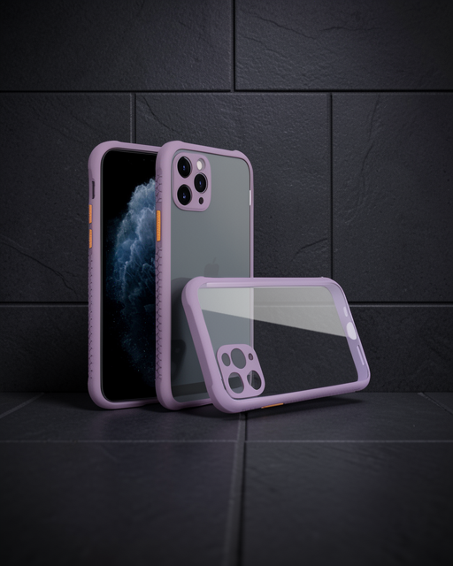 Apple İphone 11 Pro Max Kılıf Miami Şeffaf Silikon - Açık Mor