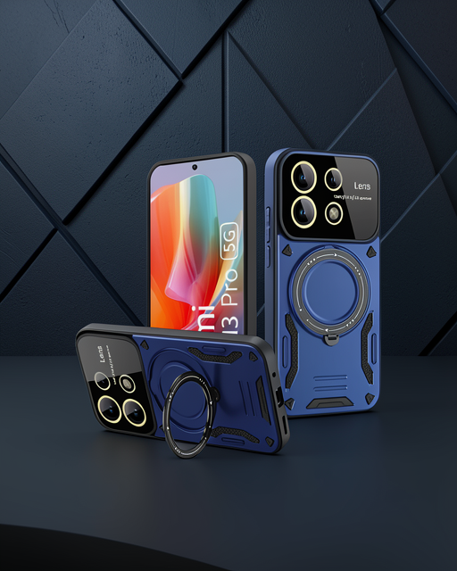 Xiaomi Redmi Note 13 Pro 5g Kılıf Joy Lens Standlı Kapak - Lacivert