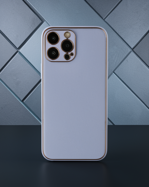 Apple İphone 13 Pro Max Kılıf Coco Deri Silikon Kapak - Açık Lila