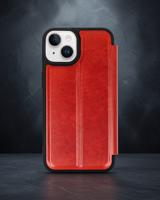Apple İphone 14 Kılıf Flip Cover - Kırmızı