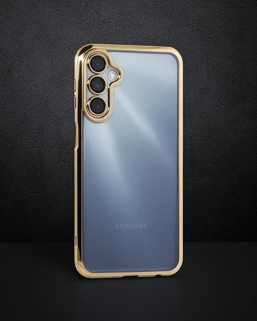 Samsung Galaxy A55 5g Kılıf Razer Lensli Silikon - Gold