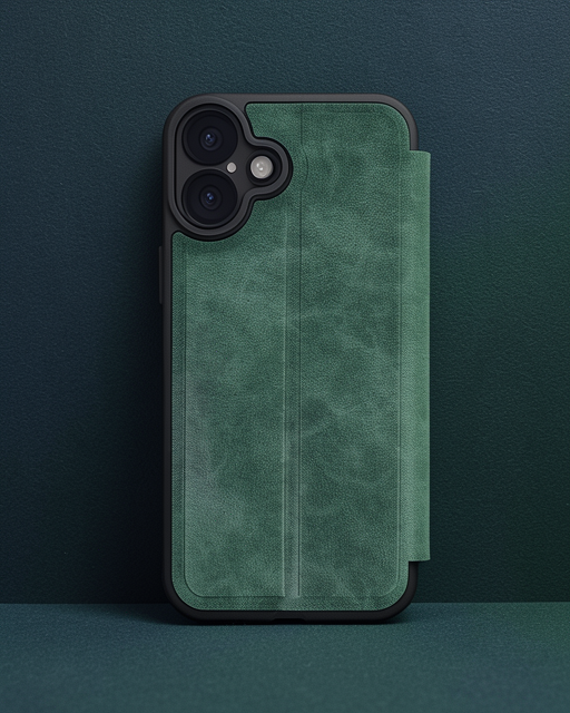 Apple İphone 16 Plus Kılıf Flip Cover - Koyu Yeşil