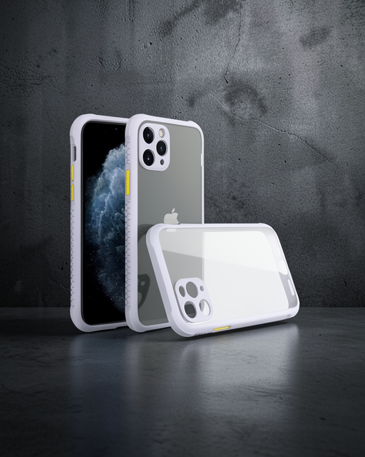 Apple İphone 11 Pro Kılıf Miami Şeffaf Silikon - Lila