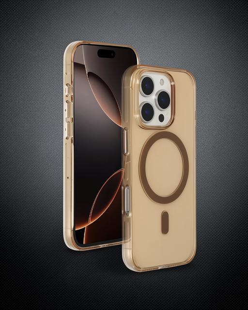 Joko Apple İphone 16 Pro Max Gleam Pc Sert Magsafe Kılıf - Şeffaf-gold