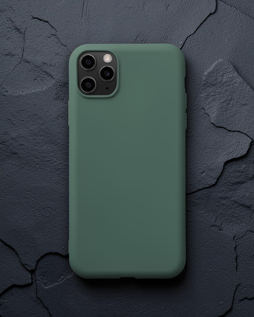 Apple İphone 11 Pro Max Kılıf Nano İçi Kadife Silikon - Yeşil