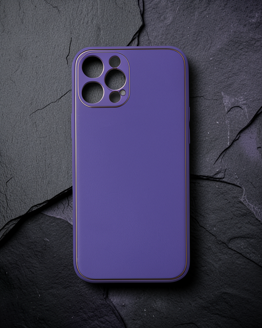 Apple İphone 12 Pro Kılıf Coco Deri Silikon Kapak - Mor