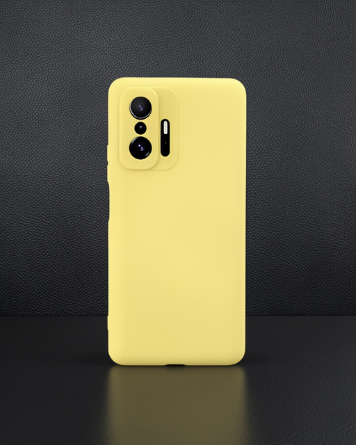 Xiaomi Mi 11t Pro Kılıf Nano İçi Kadife Silikon - Sarı