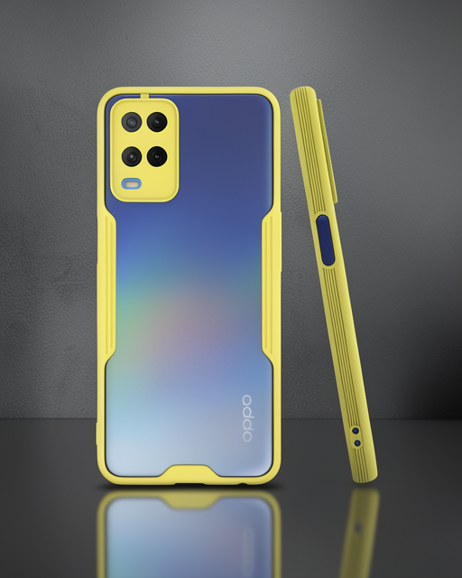 Oppo A54 4g Kılıf Platin Silikon - Sarı